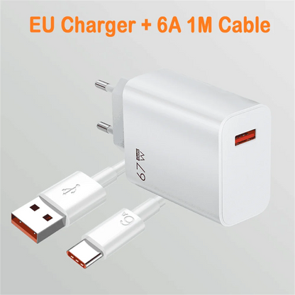 For Xiaomi 67W USB Super Fast Charger