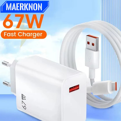 For Xiaomi 67W USB Super Fast Charger