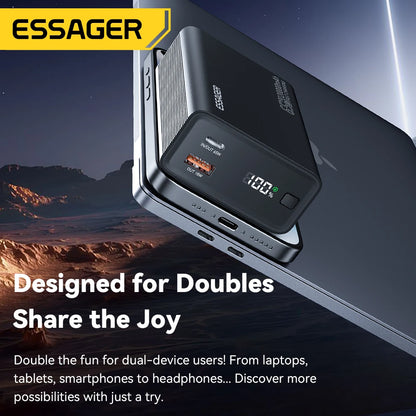 Essager Power Bank 20000mAh Portable PD 65W Fast Charging  Mobile Phone External Battery Powerbank For Phone Laptop Tablet Mac - CONGATON