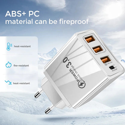 48W USB Charger QC 3.0 Type C PD