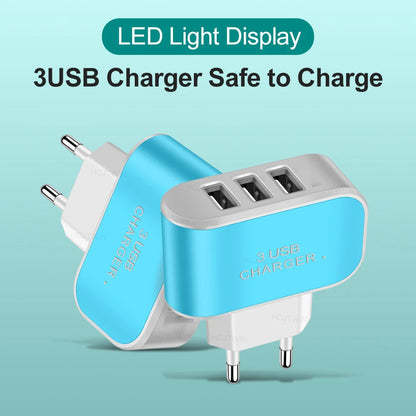 Tutew 3 USB Ports Multifunctional Charger