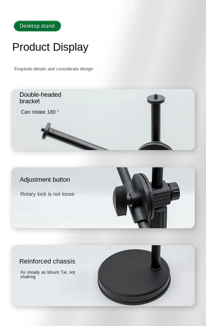 Overhead Tripod with Ring Light Table