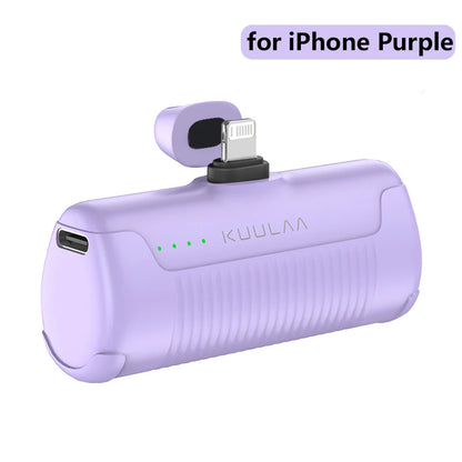 KUULAA Mini Power Bank 4500mAh - Portable Charger for iPhone 16 15 14 13 Pro Max & Samsung/Xiaomi - External Battery PowerBank - CONGATON