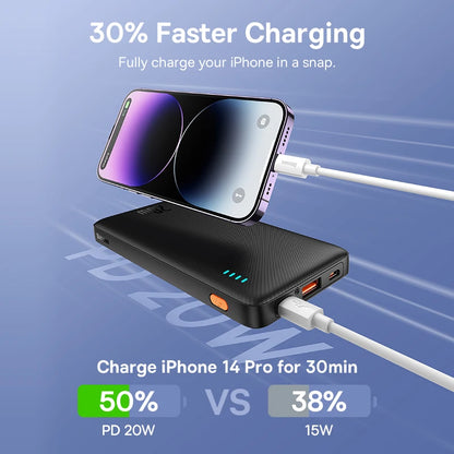 Baseus Airpow 20W Power Bank 10000mAh 20000mAh Fast Charge Powerbank for iPhone 16/15/14/13/12 Xiaomi batterie externe - CONGATON