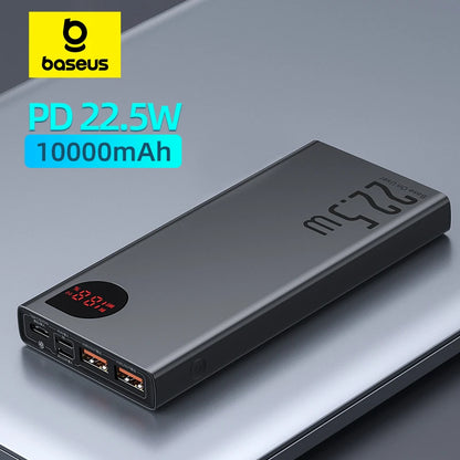 Baseus Power Bank 10000mAh with 22.5W PD Fast Charging Powerbank Portable Battery Charger For iPhone 16 15 14 13 Pro Max Xiaomi - CONGATON