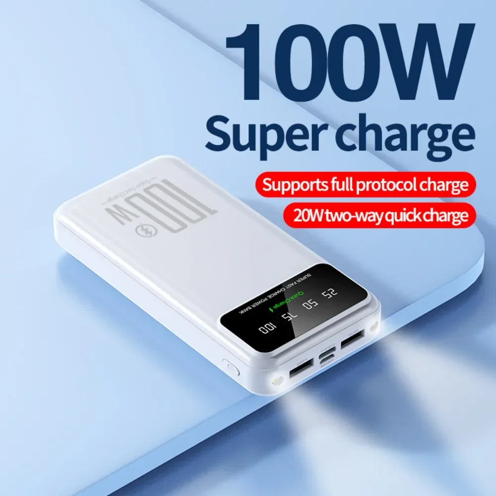 Xiaomi 50000mAh High Capacity 100W Fast Charging Power Bank Portable Charger Battery Pack Powerbank for iPhone Huawei Samsung - CONGATON