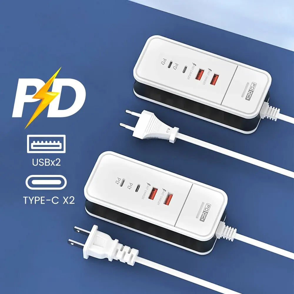 4 Port USB Charger QC 3.0 PD 12W